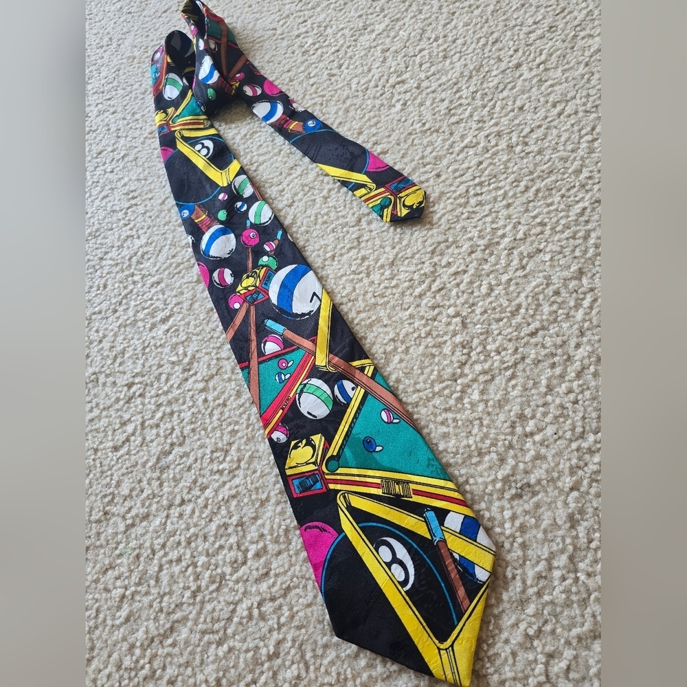 🌈 Men’s Pool & Billiards Novelty Tie by Addiction – Made in Korea